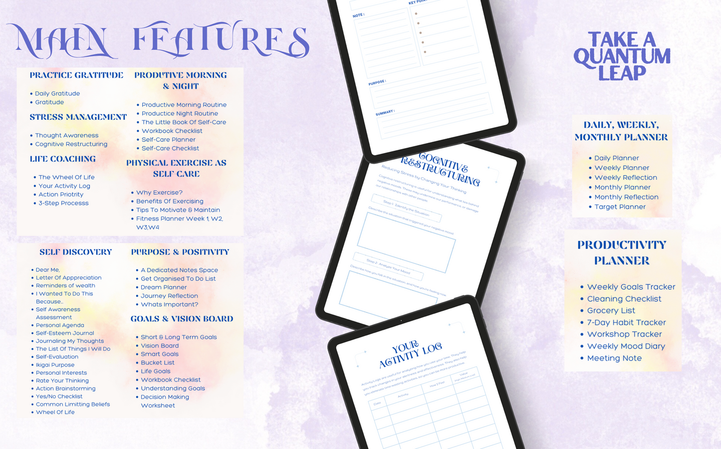 Self Expansion Guide and Daily Planner